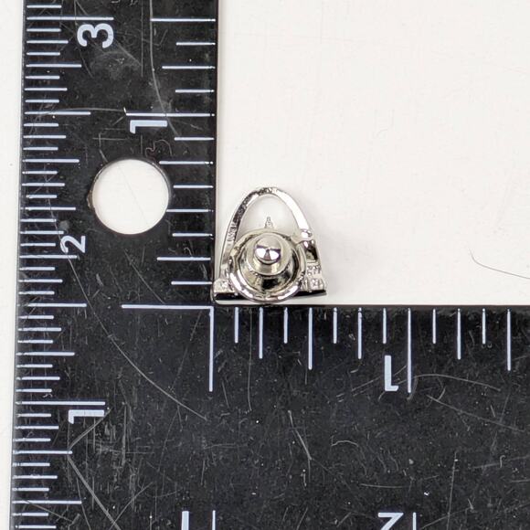Vtg St. Louis Arch Missouri Capitol Souvenir Lapel Pin Silver Tone .5" Tie Tack - Picture 2 of 2